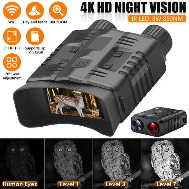 4K LCD INFRARED Thermal Binoculars 10X Zoom Night Vision Goggles