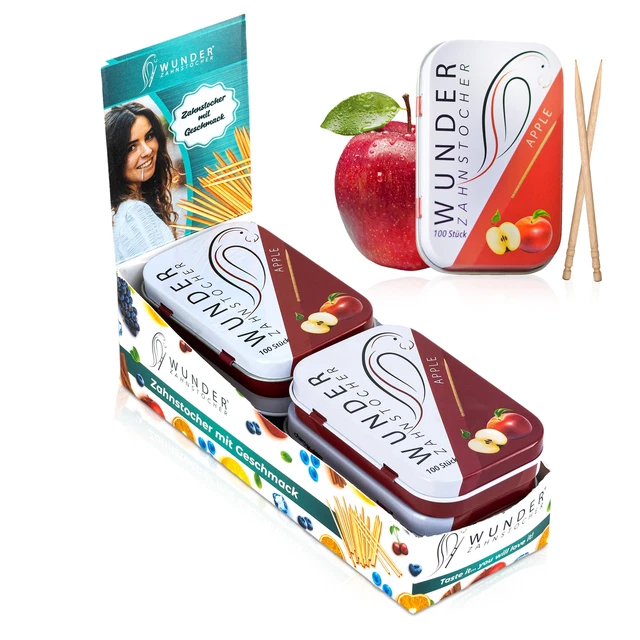 Wunder palillo de dientes pantalla paquete de 6 manzana DS