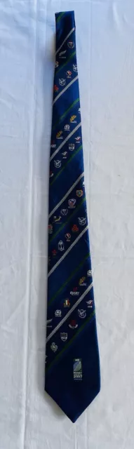 RUGBY WORLD CUP France 2007 Official IRB Team Collection Mens Dress Tie VGC