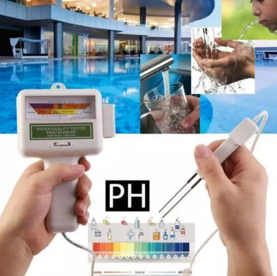 Testeur de pH portable Compteur de chlore Piscine Spa Moniteur de qualité de eau