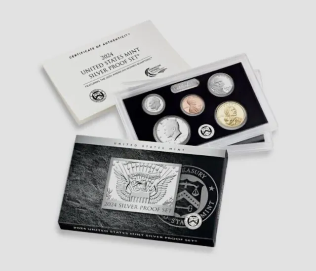 2024~S Us Mint Silver Proof Set Deep Cameo 10 Coins Box/Coa Pre~Sale Ships 4/30
