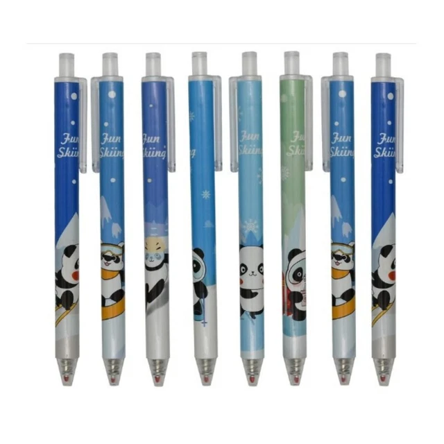 12PCS Panda Gel Stift  Einziehbarer Rollerball-Stift Geschenk Tiers tifte  Büro