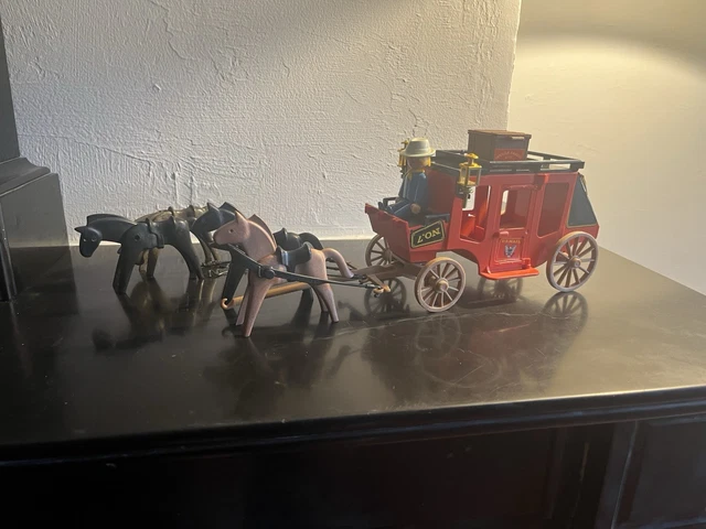 PLAYMOBIL WESTERN BELLE Époque Passagère Train Diligence Valise By Pl
