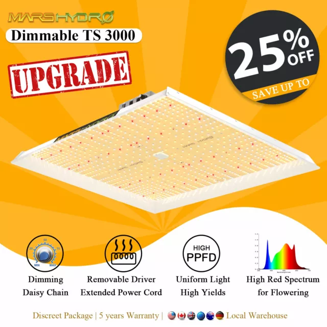 New Mars Hydro TS 3000 LED Grow Light Vollspektrum Pflanzenlampe Indoor Flower