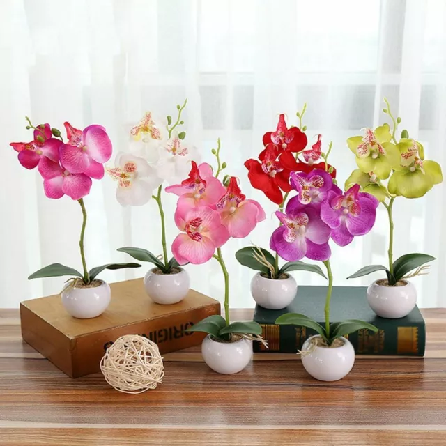 1pc 29cm Artificial Flowers Triple Head Artificial Butterfly Orchid Silk Flower