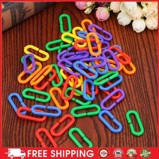 100pcs Parrot Birds Toy Colorful Small Pet Rat Toys Plastic Parakeet Accessories