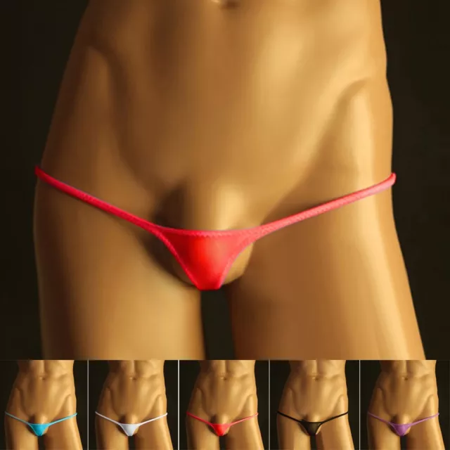 Hommes Sexy Lingerie Mini String Transparent Culotte Sissy sous-Vêtement