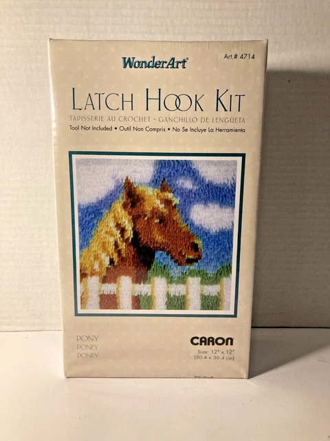 Kit de gancho de pestillo Wonder Art pony/caballo 12"" X 12"" - nuevo y sellado carón