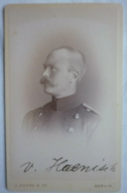 CdV Preussische KRIEGSAKADEMIE BERLIN 1884-1887 von Haenisch Haase & Comp.