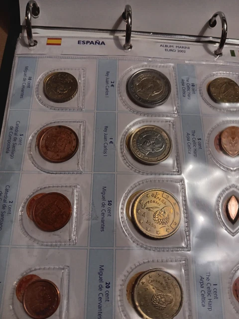 Série de 8 pièces Espagne 2002 de 1 cnt à 2 euros