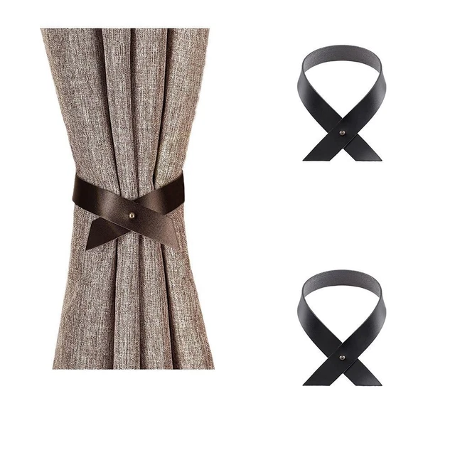 2 Pcs Black Small Curtain Tiebacks Curtain Hold Backs for Curtains  Office