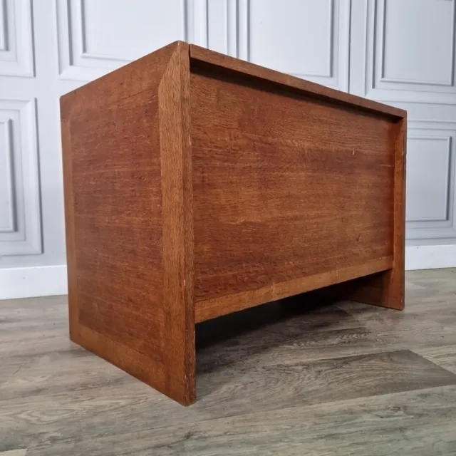 Large Vintage Retro Mid Century Danish Oak Blanket Box Ottoman Chest Storage