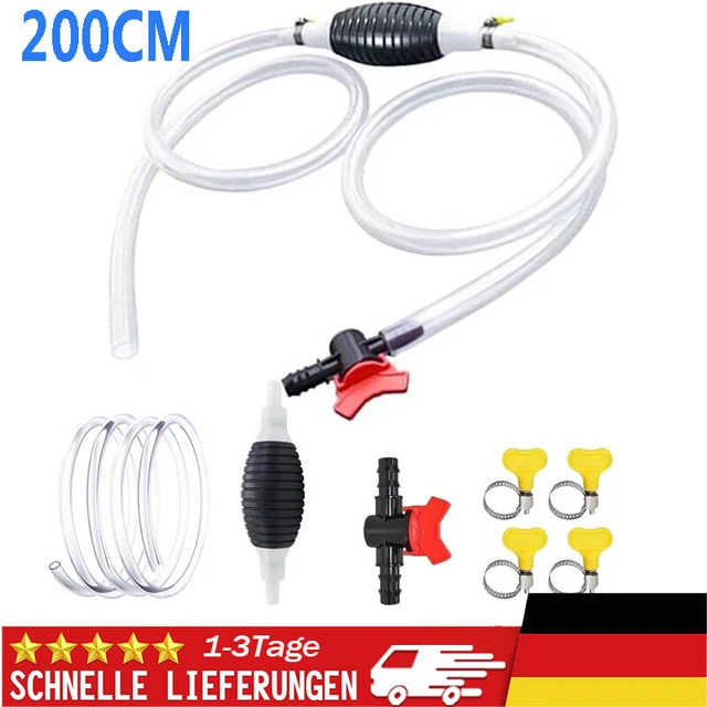 Handpumpe Für Wasser & Kraftstoff - Manuelle Siphonpumpe Mit 2m Schlauch