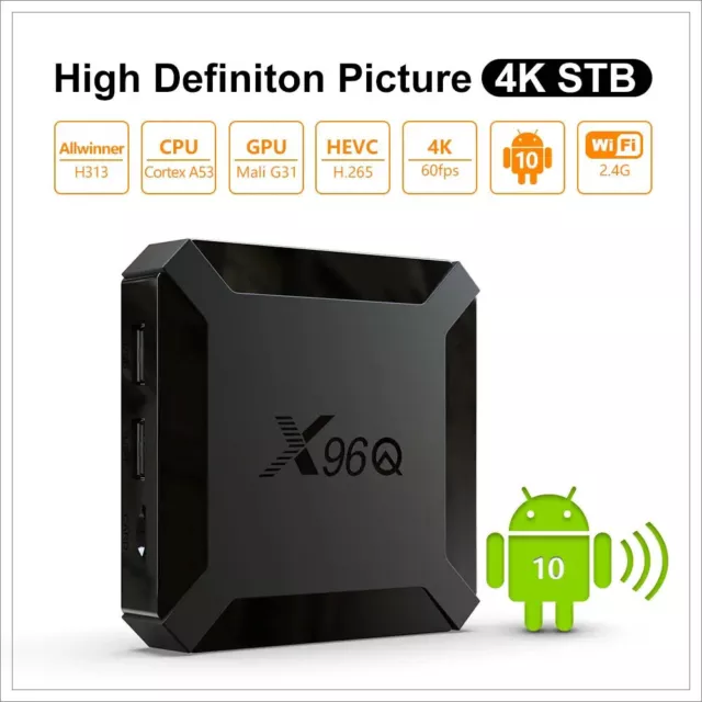 🔥 Boitier IPTV X96Q - 16Go MINI ANDROID 10 SMART BOX 4K Ultra HD WiFi  🌟 2