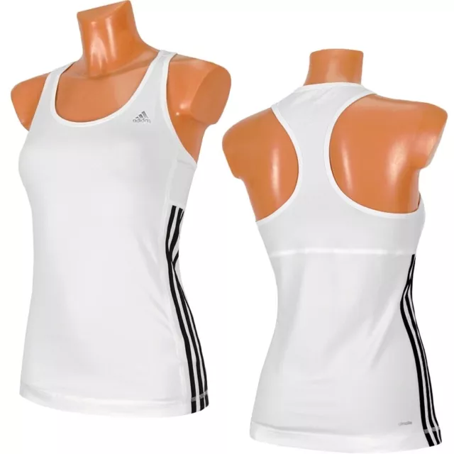Adidas Mujer 3-Streifen Clima Tanque Top Sport Camiseta Fitness Running Tenis