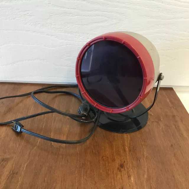 Lámpara de seguridad ajustable vintage Kodak para cuarto oscuro ~FUNCIONA~ Modelo B Luz roja