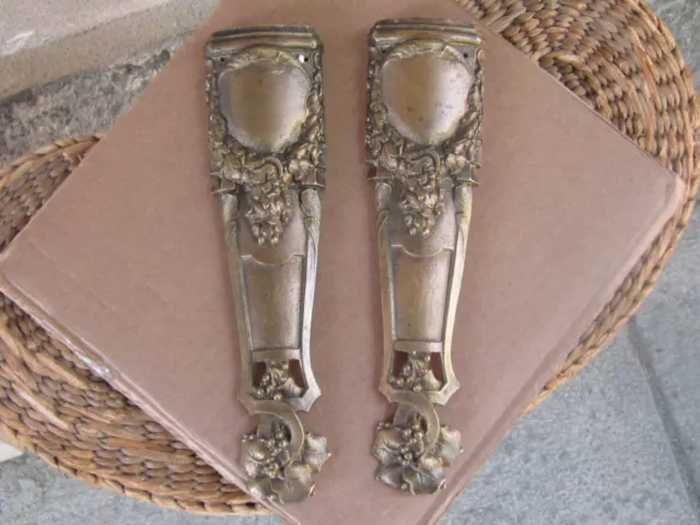 A PAIR OF ANTIQUE FRENCH  BRONZE Furniture ORNAMENTS Louis XVI 19C.