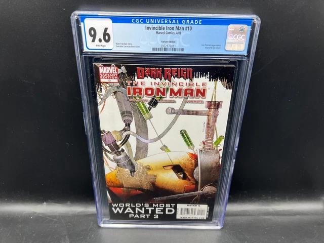 2009 Marvel Comics Invincible Iron Man #10 CGC 9.6 WHITE Pages