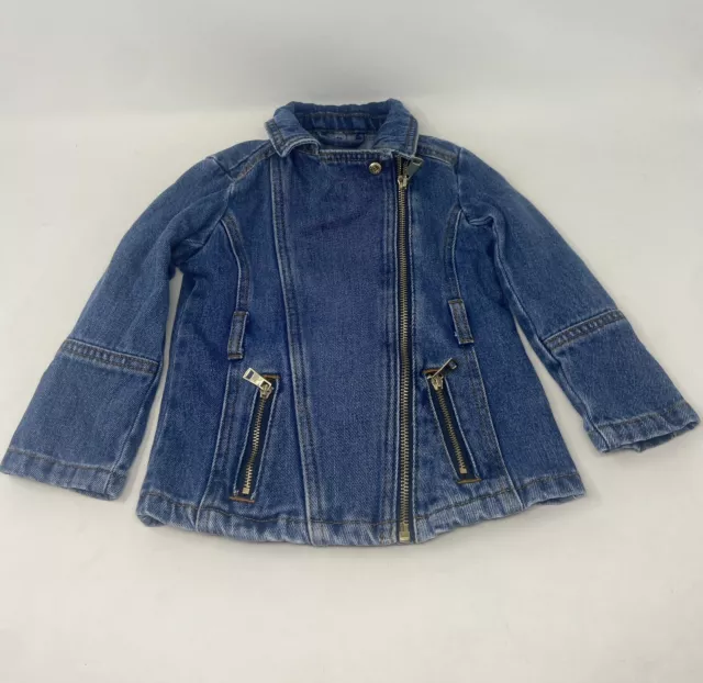 River Island Baby Girls Blue Denim Jacket 18-24 Months Worn Once