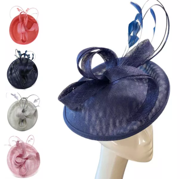 Large Headband Fascinator Hatinator Headpiece Clip Wedding Hat Royal Ascot Races