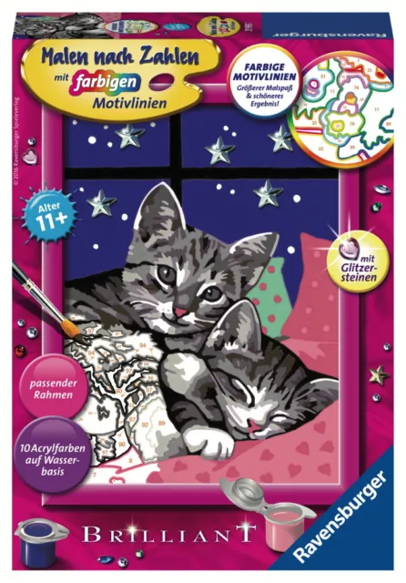 Ravensburger Malen nach Zahlen Classic Son. E Brilliant Schlafende Katzen 27995