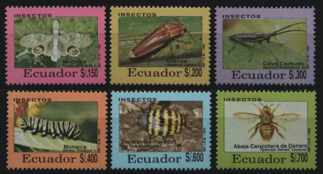 Ecuador 1993 - Mi-Nr. 2235-2240 ** - MNH - Insekten / Insects