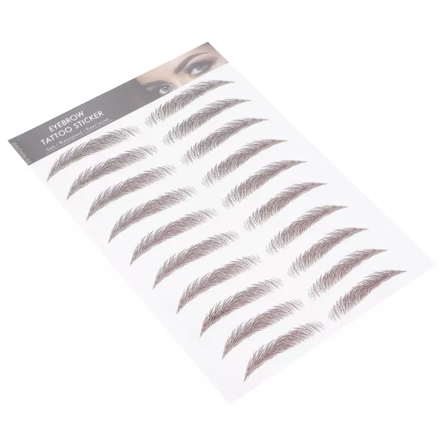 (BROWN-02)Waterproof Eyebrow Tattoo Sticker Eyebrow Transfer Sticker GFL