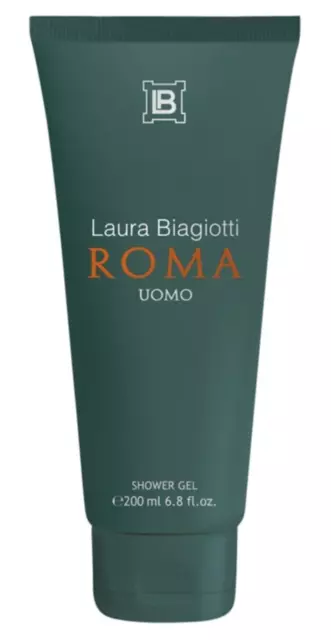 ✅ Laura Biagiotti Roma Uomo Showergel Duschgel Shower Gel NEU OVP Herren 200ml ✅