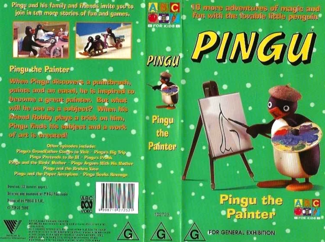 PINGU PINGU THE Painter -Abc~ Vhs Video Pal~ A Rare Find $99.99 ...