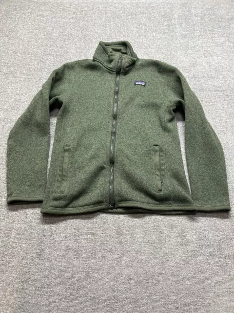 PATAGONIA Youth Better Sweater Size Medium 10 Full Zip Jacket Green