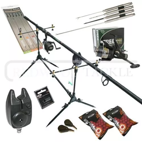 2 ROD CARP Fishing Set Up Kit 12ft Rods Reels Chair net shelter TACKLE PACK  ASL £156.72 - PicClick UK