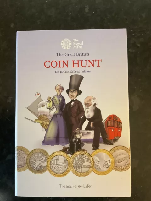 Royal Mint The Great British Coin Hunt £2 Album, Part Complete 12 Coins.