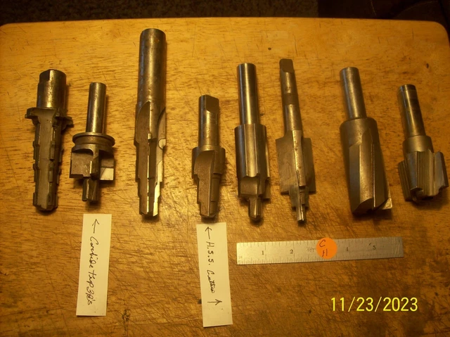8-PC LOT OF HSS COUNTERBORE STEP DRILL BITS VAR SIZES 7/8”TO 1 5/8" See Desc.