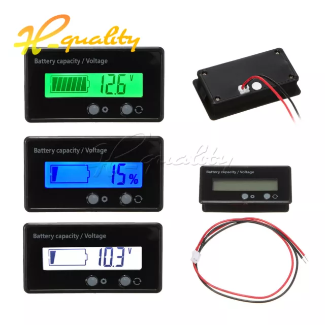 6-63V LCD Acid Lead Lithium Battery Capacity Indicator Digital Voltmeter Voltage