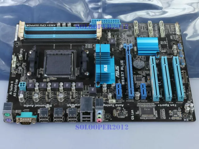 ASUS M5A97 PLUS Motherboard AMD 970 Socket AM3+ DDR3 ATX  RJ-45 USB2.0 PS/2