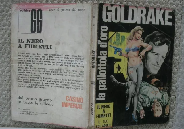 Goldrake Anno 1 N.2 1966 Il Nero A Fumetti Editrice 66 La Pallottola D'oro