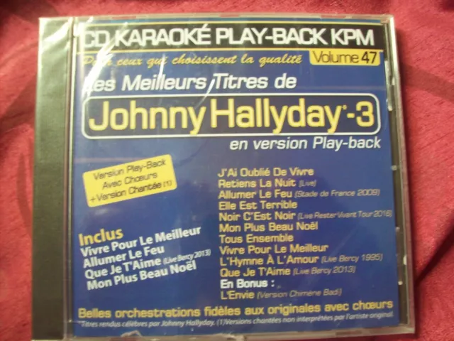 cd karaoké play-back vol.47 JOHNNY HALLYDAY -3