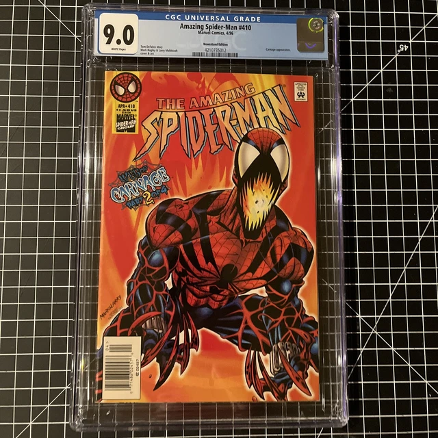 MARVEL AMAZING SPIDER-MAN 410 1st Spider CARNAGE APPEARANCE CGC Newsstand
