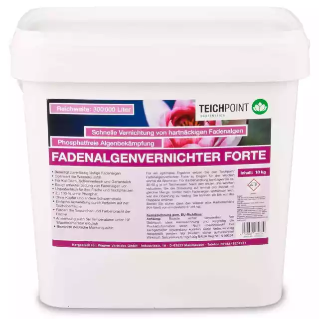 Fadenalgenvernichter Forte 10 kg - Phosphatfreie Algenbekämpfung Algen Teich Koi