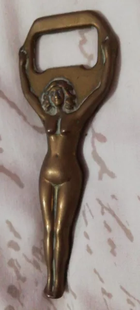 Vintage nude lady woman 10.5cm Brass Naked Female Novelty Bottle Opener  3