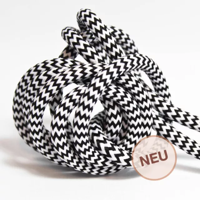 Premium Câble Textile Cordon de Tissu - 2x0,75 Et 3x0, 75 - Eu Produit -