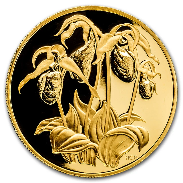 1999 Canada Proof Gold $350 Flowers Lady's Slipper (.99999 fine) - SKU #93876