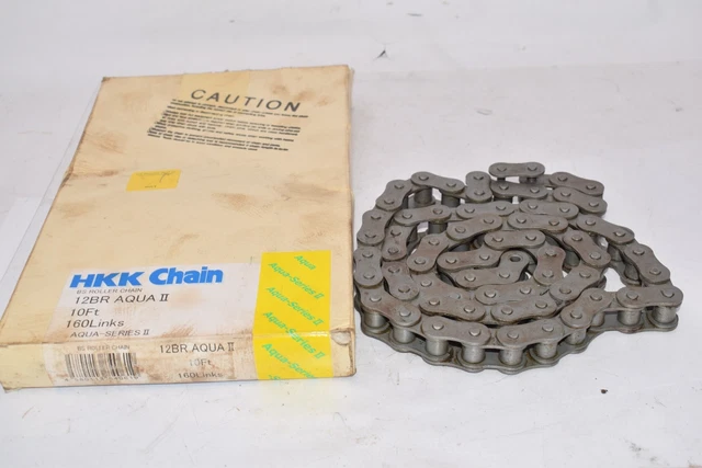 HKK Chain 12BR Aqua II 10Ft 160 Links BS Roller Chain