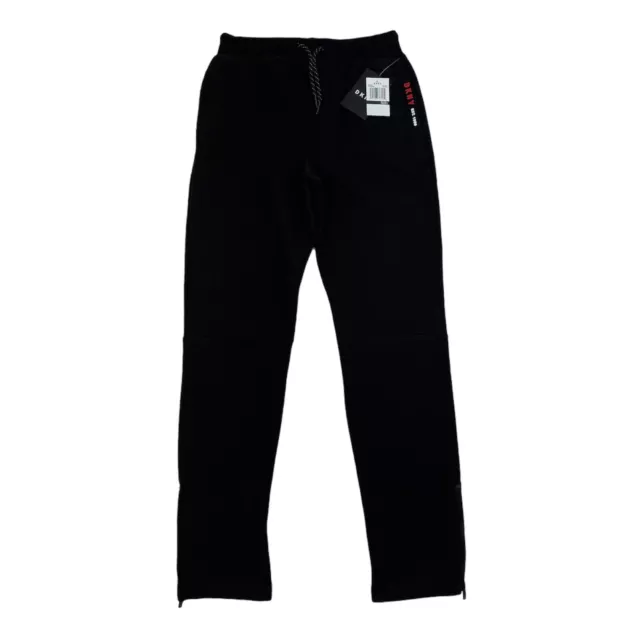 DKNY Boys Sweatpants Small S / 8 W24 L25 Black Low Rise Tapered Stretch Jogger