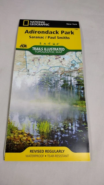 Trails Illustrated Topo Map Adirondack Park Saranac / Paul Smiths #746 National