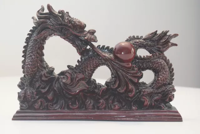 Feng Shui Chinesischer Drache Loong Statue, Symbol des Wohlstands, Dekoration