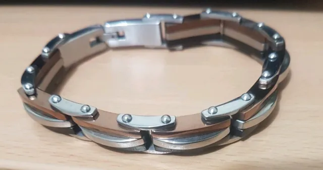 Heavy Polish Motorcycle Bike Chain Stainless Steel Bracelet Link Mens