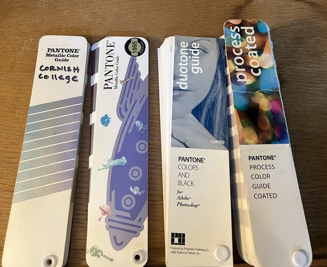 4 PANTONE PROCESS Color System Guides 1991, 1995, 1999 VTG design And ...
