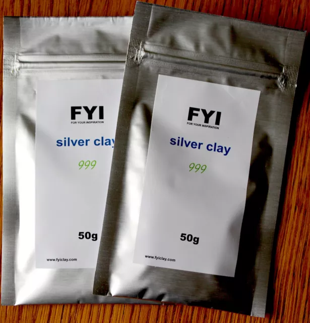 999FYI50 x2(A) FYI 999 silver clay 999 fine silver 2x50g FYI silver metal clay