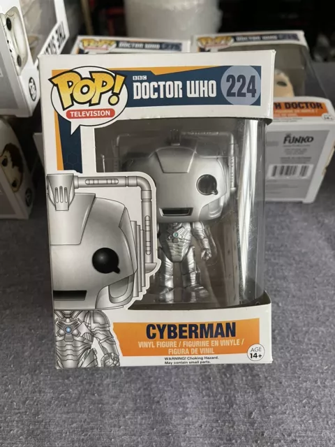 DOCTOR WHO FUNKO POP TV CYBERMAN Vinyl Figure 224 Vaulted BBC